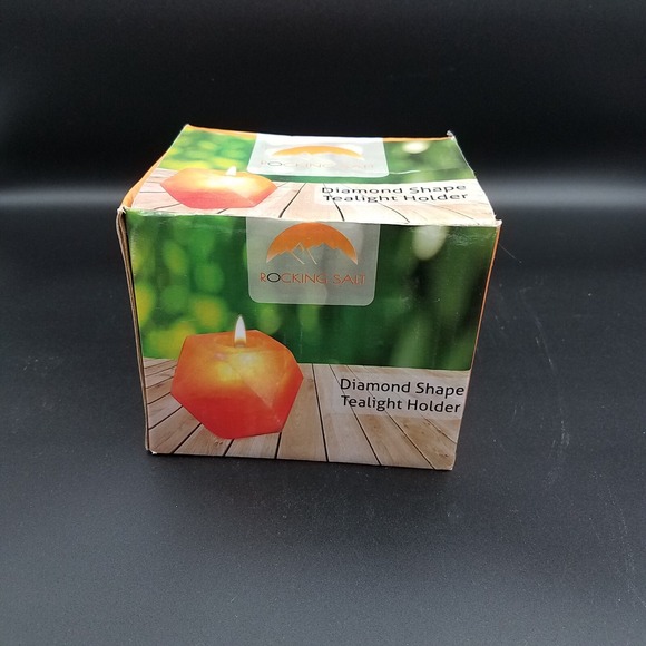 Himalayan Salt Natural Crystal Rock Tea Light Candle Holder 3 1/2"H - Picture 4 of 7